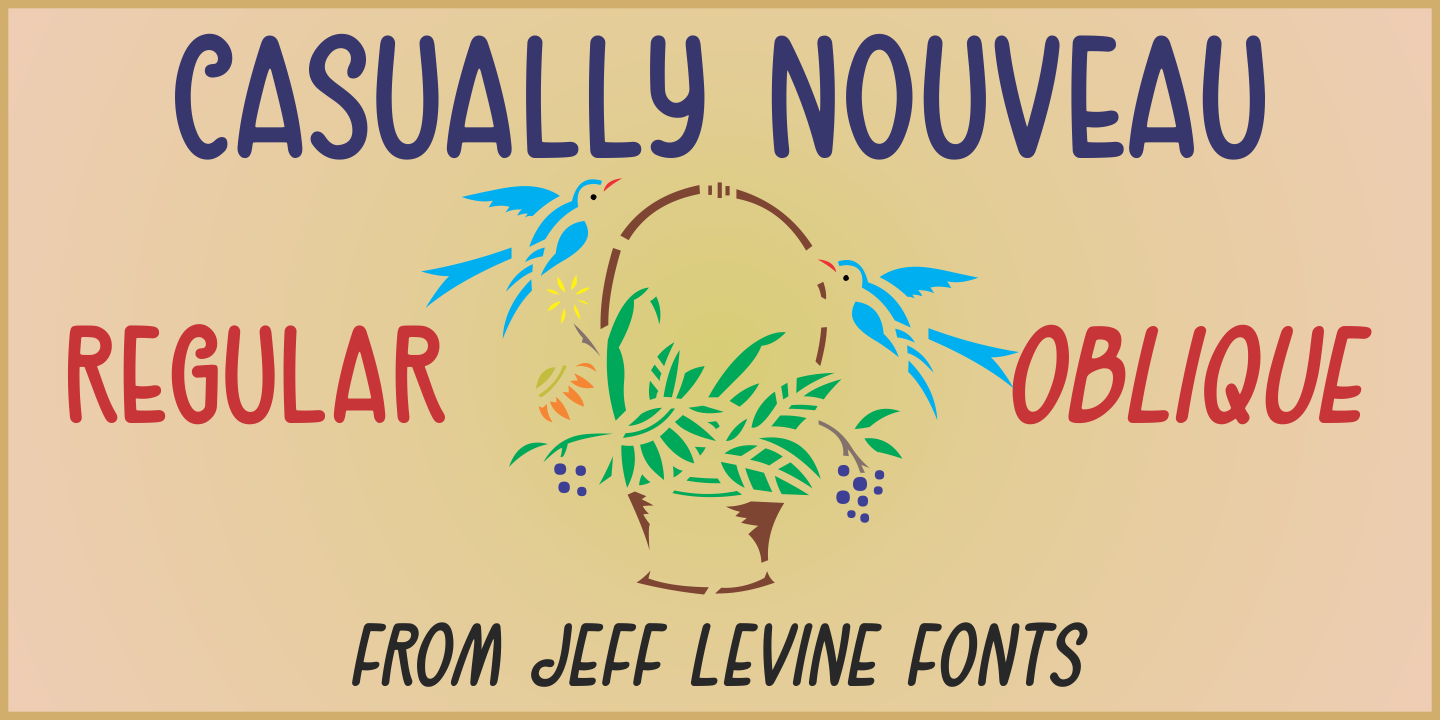 Шрифт Casually Nouveau JNL